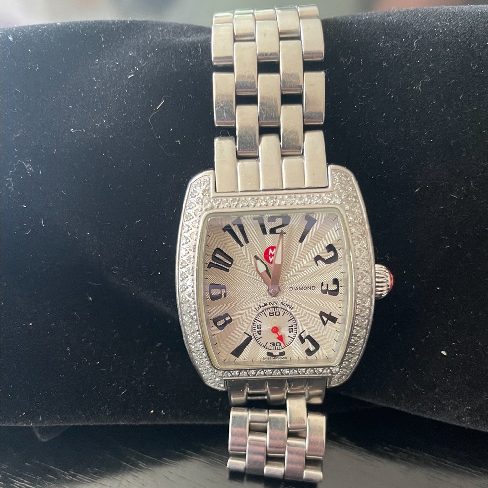 Michele Watch Silver with Diamonds